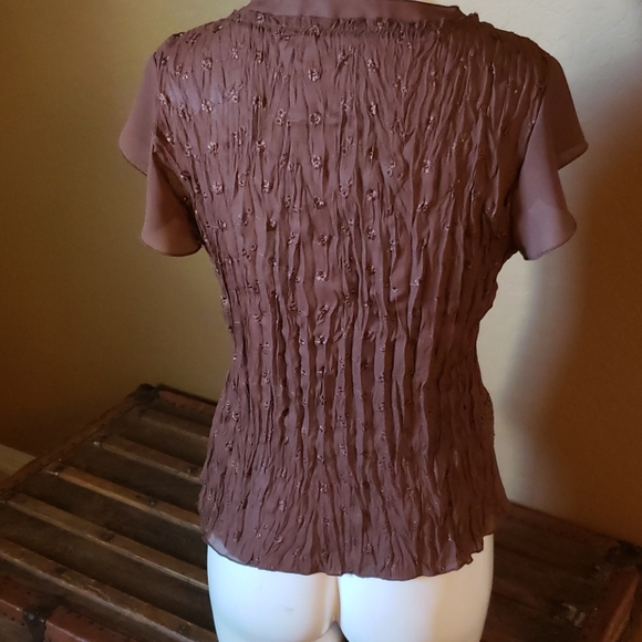 Brown blouse (0390) 💥 - Picture 4 of 7